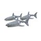 Swim Central Set of 3 Gray and White Shark Frenzy Swimming Pool Dive Toys - 7"